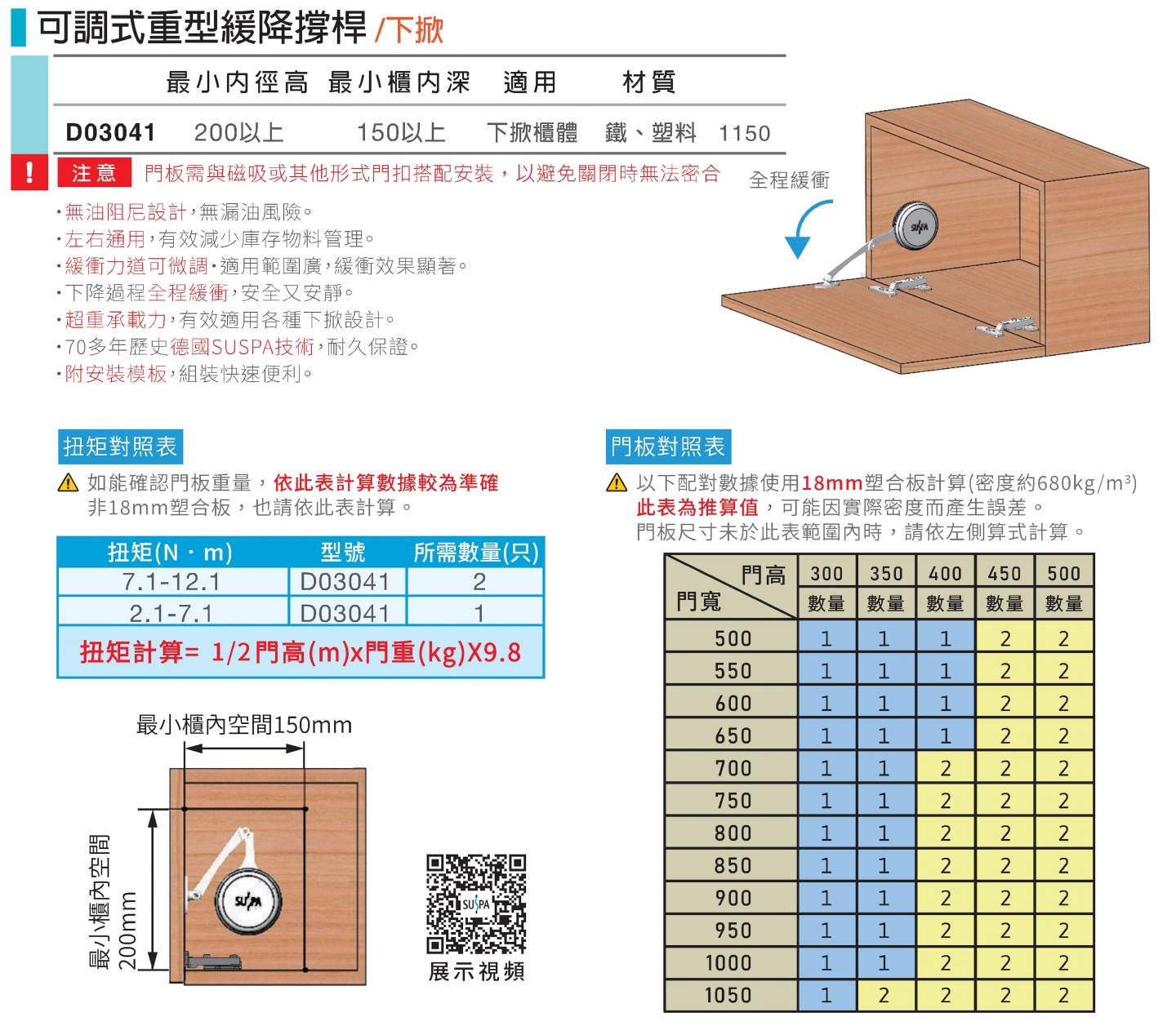 可調式重型緩降撐桿-下掀